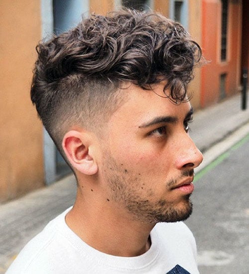 high top fade with curly hair